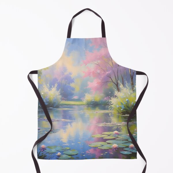 Item preview, Springtime Pond in Bloom Wall Art dital painting print designed and sold by naivnoia.