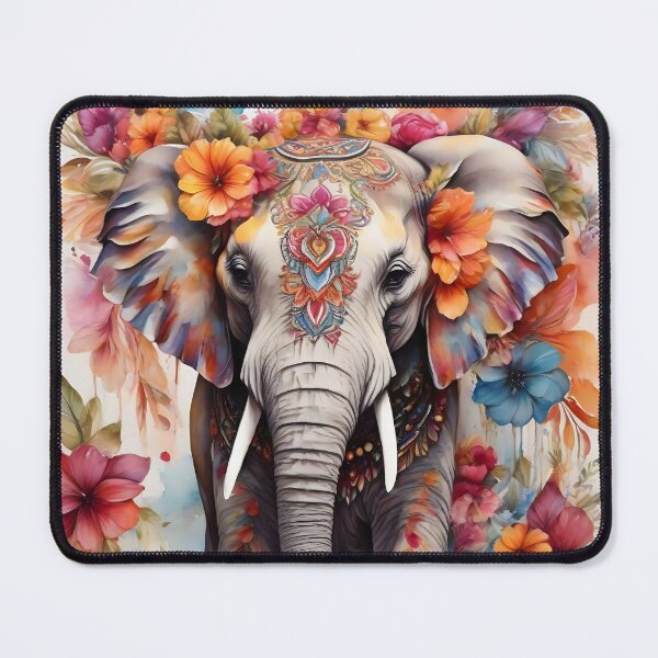 Item preview, Floral Elephant - Boho Chic Art designed and sold by SolaoLab.
