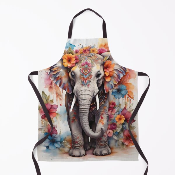 Item preview, Floral Elephant - Boho Chic Art designed and sold by SolaoLab.