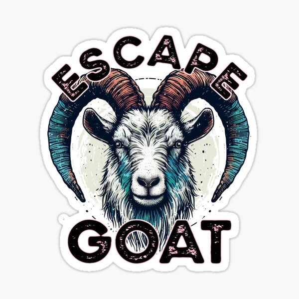 Vista previa del artículo con la obra «Cabra de escape divertida retro», diseñado y vendido por TTDesignCo.
