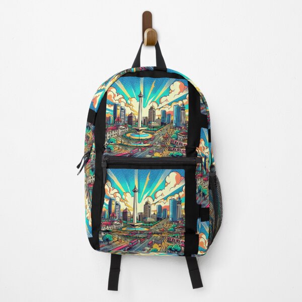 Item preview, Vibrant Jakarta Comic Style Design for Travel Lovers - Perfect for Clothing & Accessories designed and sold by knalpot-design.