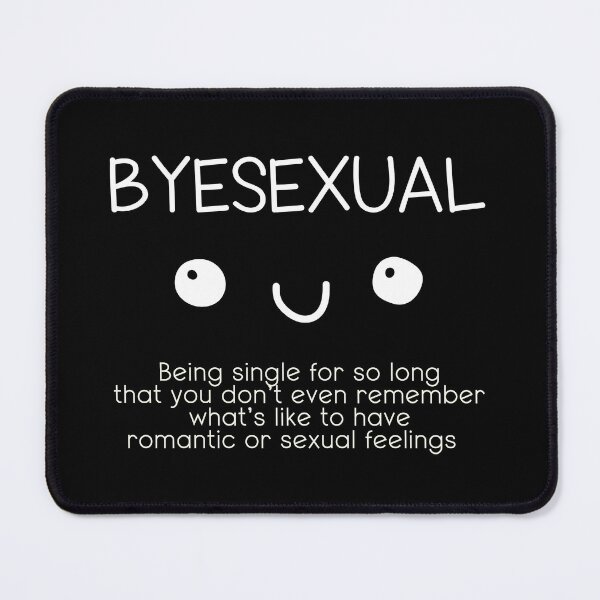 Item preview, Byesexual Funny Vocabulary Text Based Simple Black & White  designed and sold by hiacynto.