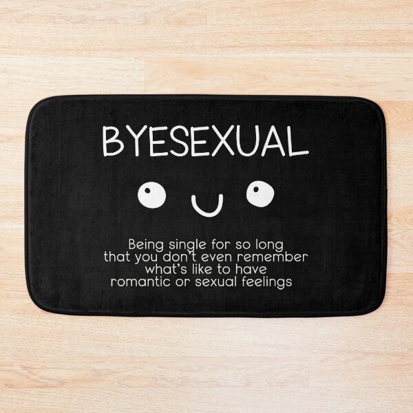 Item preview, Byesexual Funny Vocabulary Text Based Simple Black & White  designed and sold by hiacynto.