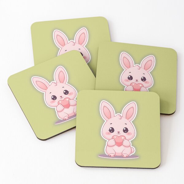 Item preview, Blushing Pink Bunny – Cute and Simple Kawaii Design designed and sold by EpicPuzzles.
