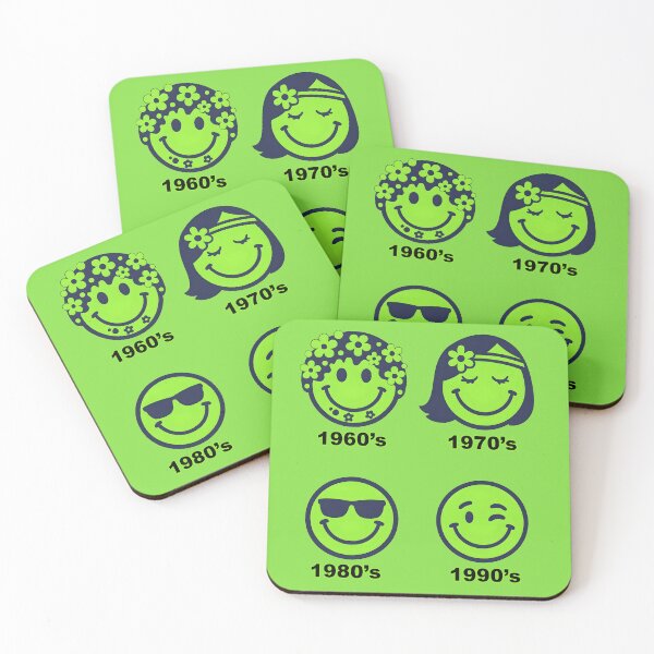 Item preview, Emoji Decades. 60's 70's 80's 90's. Green designed and sold by Shoot-The-Moon.