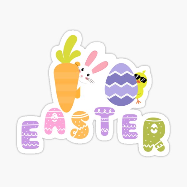 Item preview, Cute Easter Bunny and Chick – Spring Holiday Design designed and sold by EvelinZ.