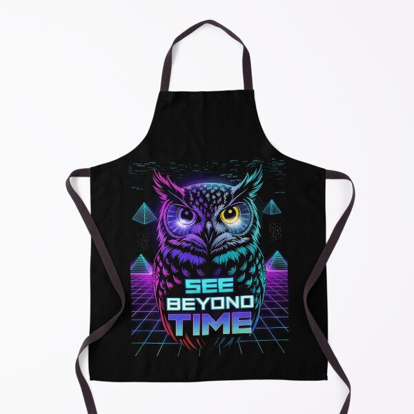Item preview, See Beyond Time Neon Owl Retro Futurism designed and sold by Taans-Creation.
