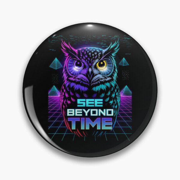 Item preview, See Beyond Time Neon Owl Retro Futurism designed and sold by Taans-Creation.