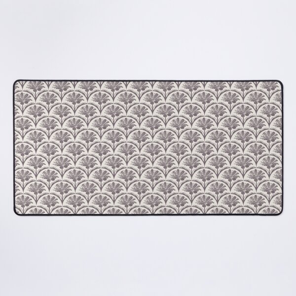 Item preview, Floral Scallop Block Print Pattern - Ibis White & Expressive Plum designed and sold by chrisdembinski.