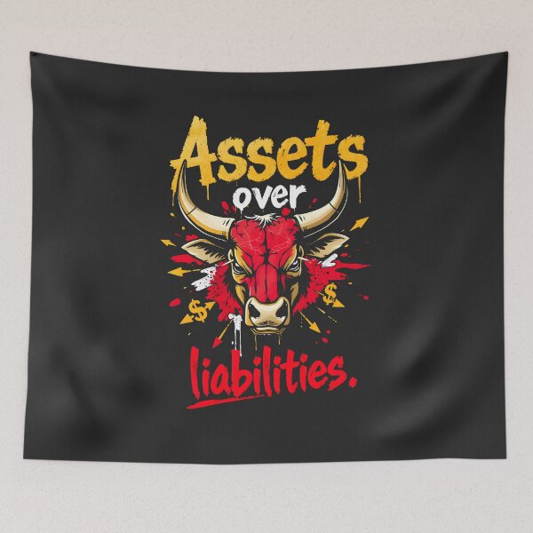 Item preview, Assets Over Liabilities Bull Design designed and sold by FoxyJags.