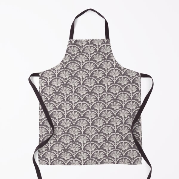 Item preview, Floral Scallop Block Print Pattern - Expressive Plum & Ibis White designed and sold by chrisdembinski.