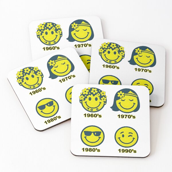 Item preview, Emoji Decades. 60's 70's 80's 90's. Yellow designed and sold by Shoot-The-Moon.