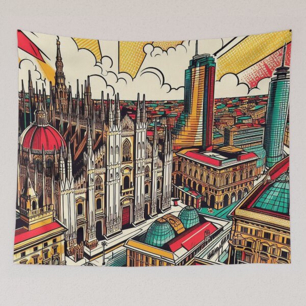Item preview, Colorful Milan Comic Style Design – Perfect for Travel Lovers, Fashion Fans, and Italian Vacation Accessories designed and sold by knalpot-design.