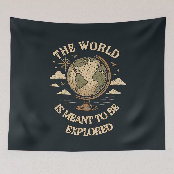 Item preview, The World is Meant to be Explored designed and sold by Vikart Studio.