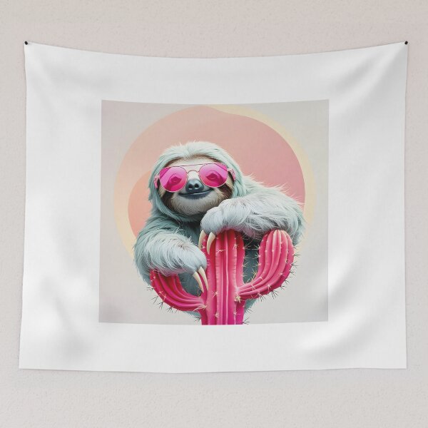 Item preview, Chilly sloth on a cactus designed and sold by Zazeyy.