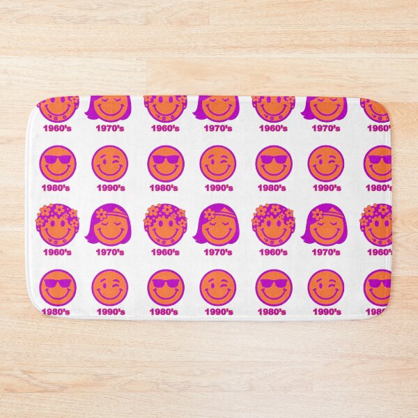 Item preview, Emoji Decades. 60's 70's 80's 90's. Orange & Pink designed and sold by Shoot-The-Moon.