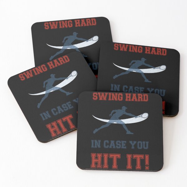 Item preview, Swing Hard In Case You Hit It Tennis Quote designed and sold by MONTRIS.