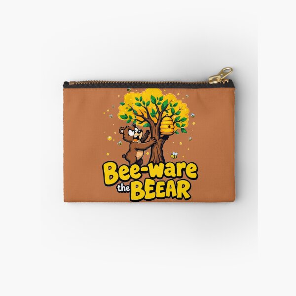 Item preview, Bee-ware the Beear – Funny Bear & Beehive Cartoon designed and sold by SteadyRolling.