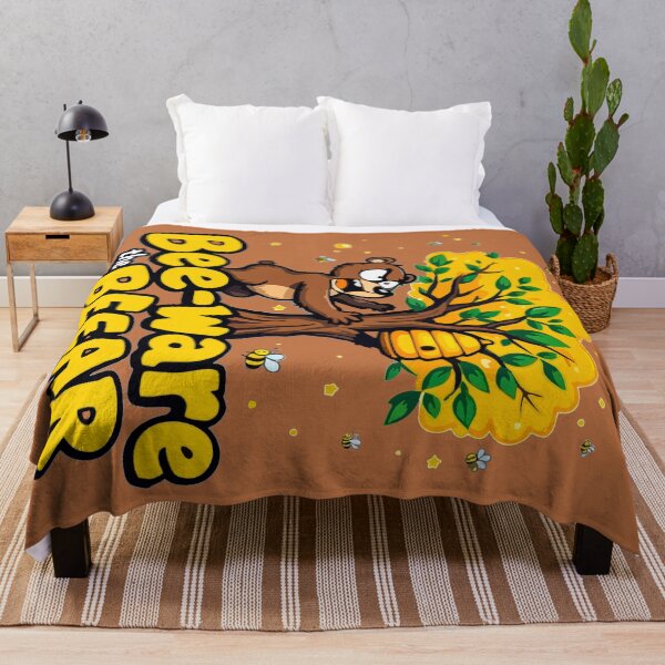 Item preview, Bee-ware the Beear – Funny Bear & Beehive Cartoon designed and sold by SteadyRolling.