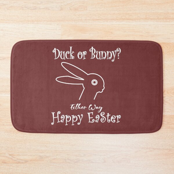Item preview, Duck or Bunny? Either Way, Happy Easter – Fun Minimal Easter Design |white designed and sold by ZechJohnRB.