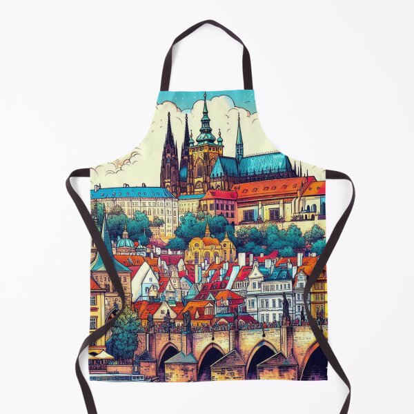 Item preview, Vibrant Prague Comic Style Design – Perfect for Travel Lovers, Czech Republic Fans, and Vacation Accessories designed and sold by knalpot-design.
