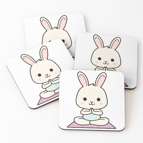 Item preview, Bunny Yoga Tee, Cute Chibi Rabbit T-Shirt, Pastel Color Unisex Shirt, Transparent Bunny Design Top, Yoga Lover Gift, Easter Shirt designed and sold by PixelMuse2024.