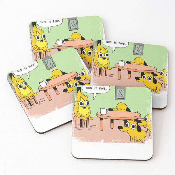 Item preview, This is fine, Meme designed and sold by CezSM.