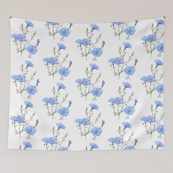 Item preview, Wild Chicory Flower Botanical Watercolor Art designed and sold by countrymouse.