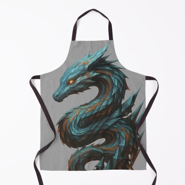 Item preview, Serpent Dragon mythical creature. Jade & Orange. designed and sold by Shoot-The-Moon.