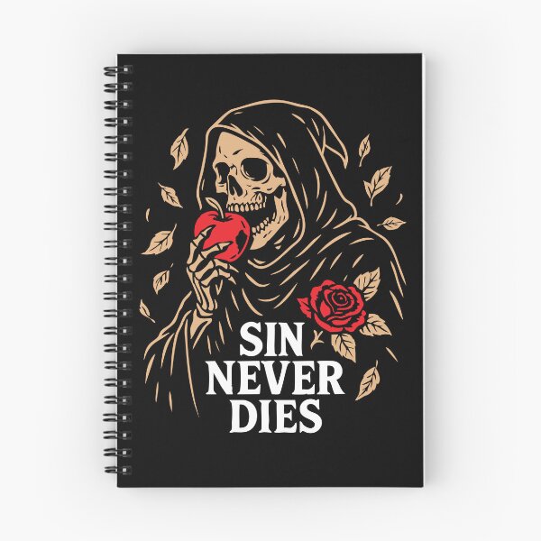 Item preview, Dark Reaper with Red Apple – Sin Never Dies Design designed and sold by Obscura Wear.