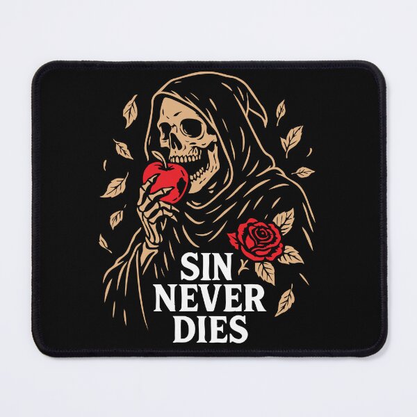 Item preview, Dark Reaper with Red Apple – Sin Never Dies Design designed and sold by Obscura Wear.