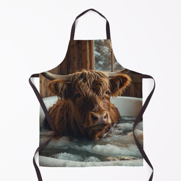 Artikelvorschau, Highland Cow Winter Badewanne Szene entworfen und verkauft von vk09.
