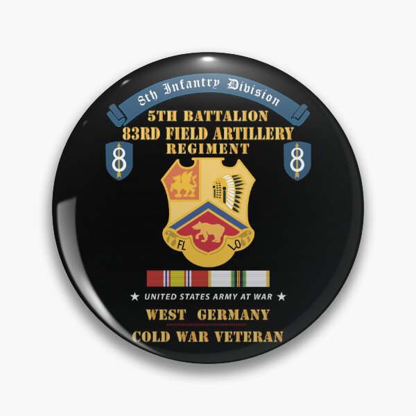 Item preview, 8th Infantry Division Scroll - 5th Bn, 83rd Field Artillery Regiment - West Germany - Cold War Vet w COLD SVC X 300 designed and sold by Military Insignia Products.