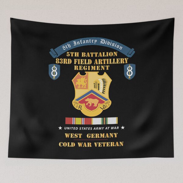 Item preview, 8th Infantry Division Scroll - 5th Bn, 83rd Field Artillery Regiment - West Germany - Cold War Vet w COLD SVC X 300 designed and sold by Military Insignia Products.