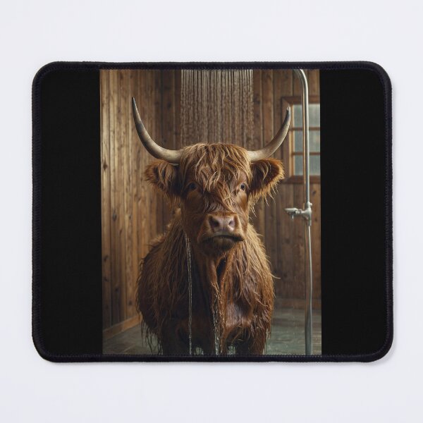 Item preview, Highland Cow Taking a Shower Scene designed and sold by vk09.