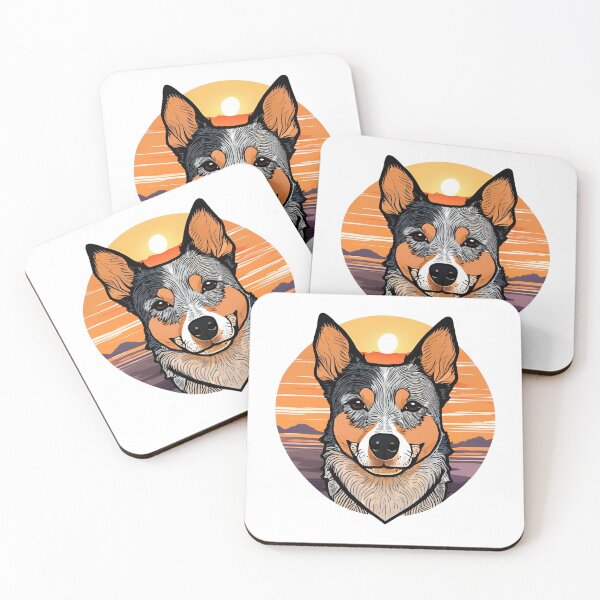 Item preview, Sunset Silhouette of an Australian Cattle Dog designed and sold by GoodyPaws.