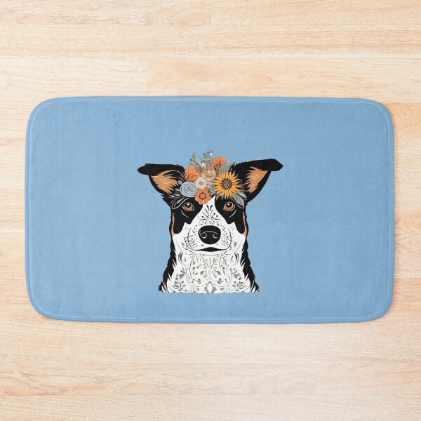 Item preview, Floral Silhouette of an Australian Cattle Dog designed and sold by GoodyPaws.