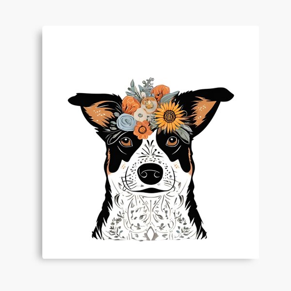 Item preview, Floral Silhouette of an Australian Cattle Dog designed and sold by GoodyPaws.