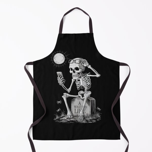 Item preview, A Wasted Life - Dark Humorous Skeleton designed and sold by Moad Fahim.