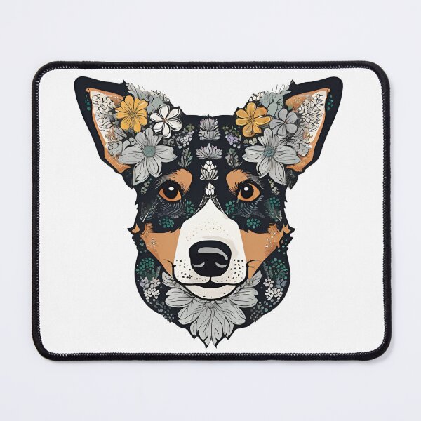 Item preview, Floral Silhouette of an Australian Cattle Dog designed and sold by GoodyPaws.