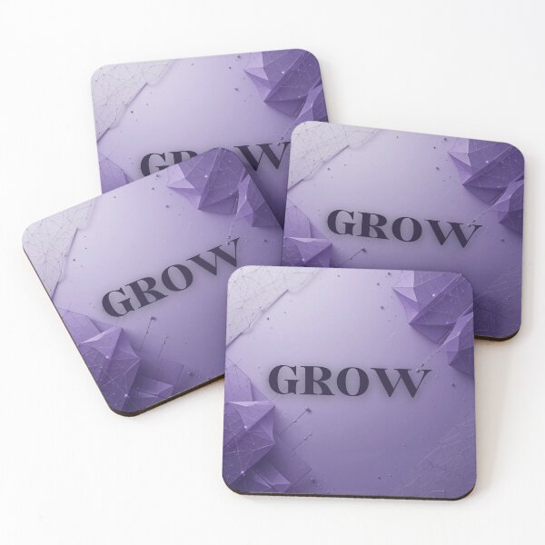 Item preview, Minimalist Grow Wall Art | Purple Development Word | Creative Progress Gift designed and sold by TextMuse.