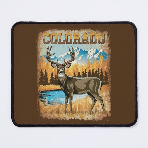 Item preview, Colorado Mule Deer – Vintage Mountain Wildlife Art Print designed and sold by PastEcho.