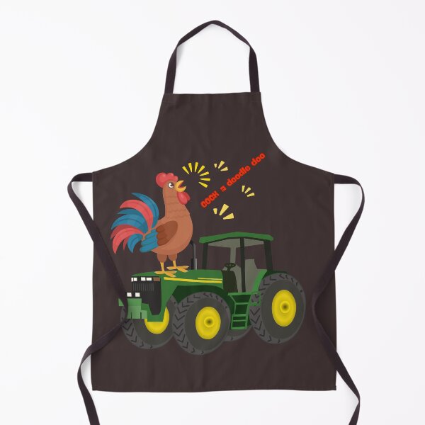 Item preview, Rooster crowing on a green and yellow tractor designed and sold by LaUnArt.