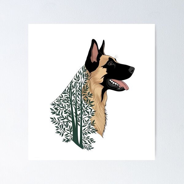 Item preview,  Forest Silhouette of a Belgian Malinois designed and sold by GoodyPaws.