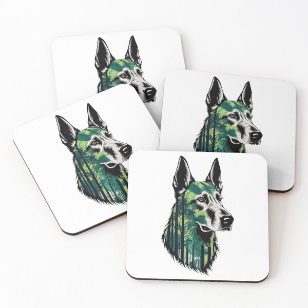 Item preview, Forest Silhouette of a Belgian Malinois designed and sold by GoodyPaws.