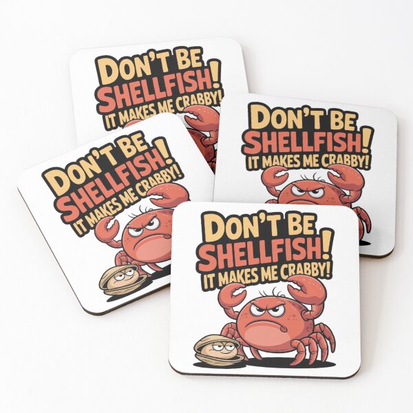 Item preview, Don't Be Shellfish - Cute Crab Funny Ocean Pun designed and sold by Kashear.