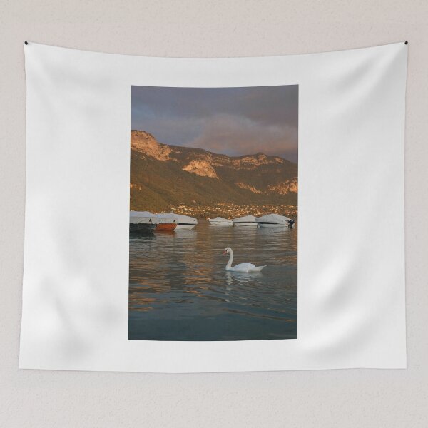 Item preview, Swan lake on a hillside designed and sold by KAY Artists.