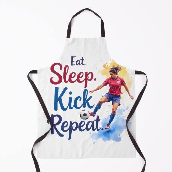 Item preview, Eat Sleep Kick Repeat – Motivational Sports Art designed and sold by nhk999.