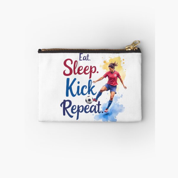 Item preview, Eat Sleep Kick Repeat – Motivational Sports Art designed and sold by nhk999.