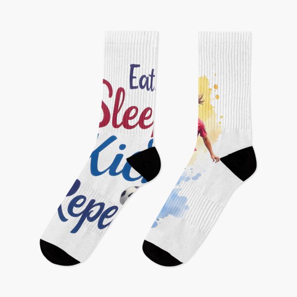 Item preview, Eat Sleep Kick Repeat – Motivational Sports Art designed and sold by nhk999.